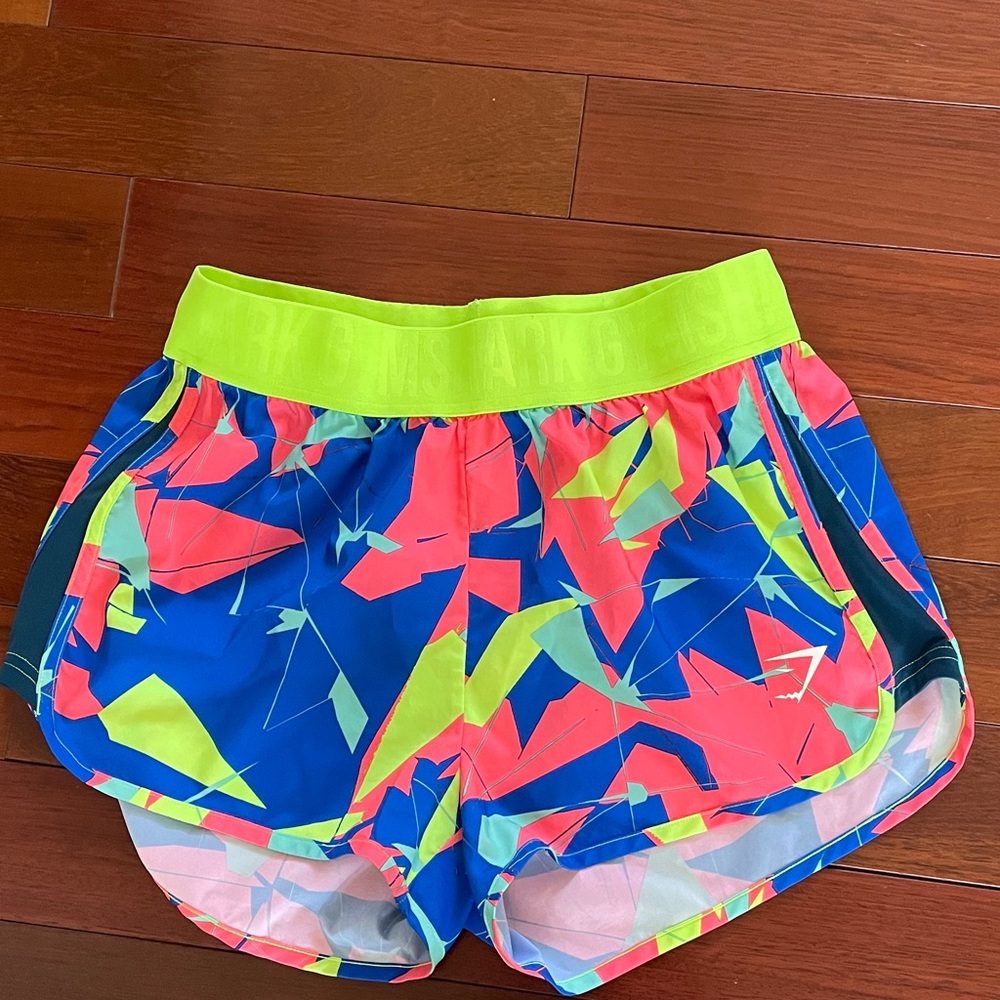 Gymshark Exclusive Neon Yellow and Pastel Short. NWOT The perfect fit Size S